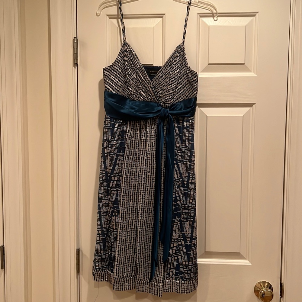 BCBG silk cocktail dress A-line to knee